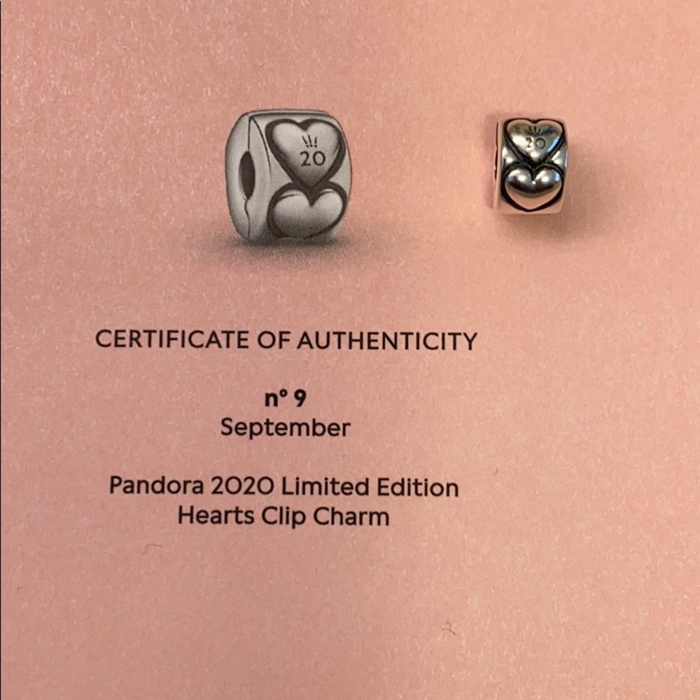 Pandora 2020 Limited Edition Hearts Clip Charm